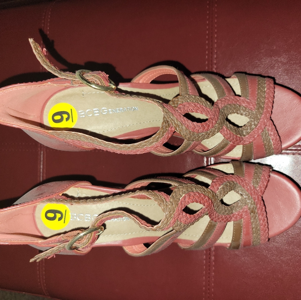 BCBGeneration Platform Heels with cork heel Size 9